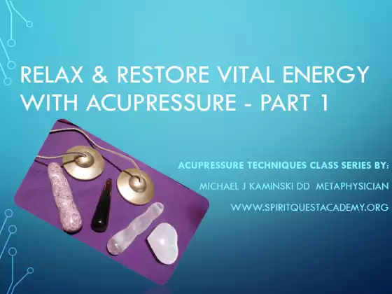 Stressed? Relax & Restore Your Vital Energy Now!